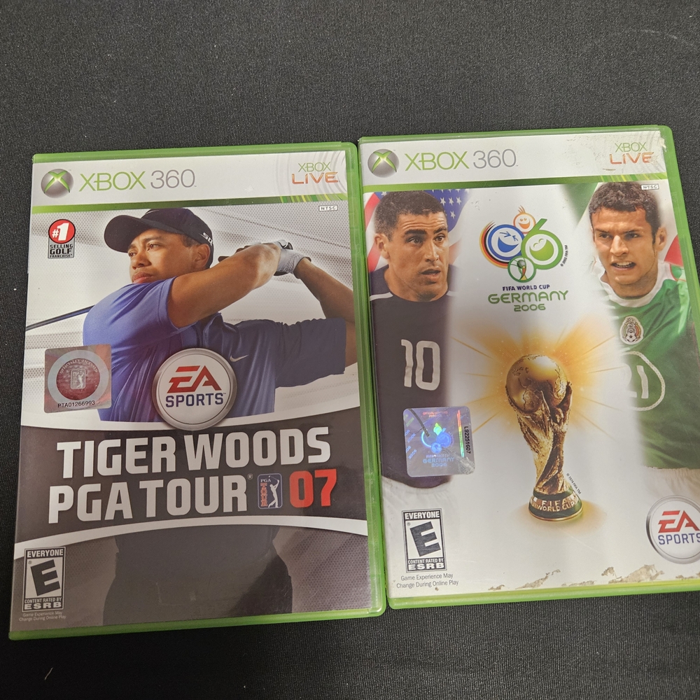 360 Video Game Bundle - EA Sports Tiger Woods PGA Tour 07 & FIFA World Cup 2006